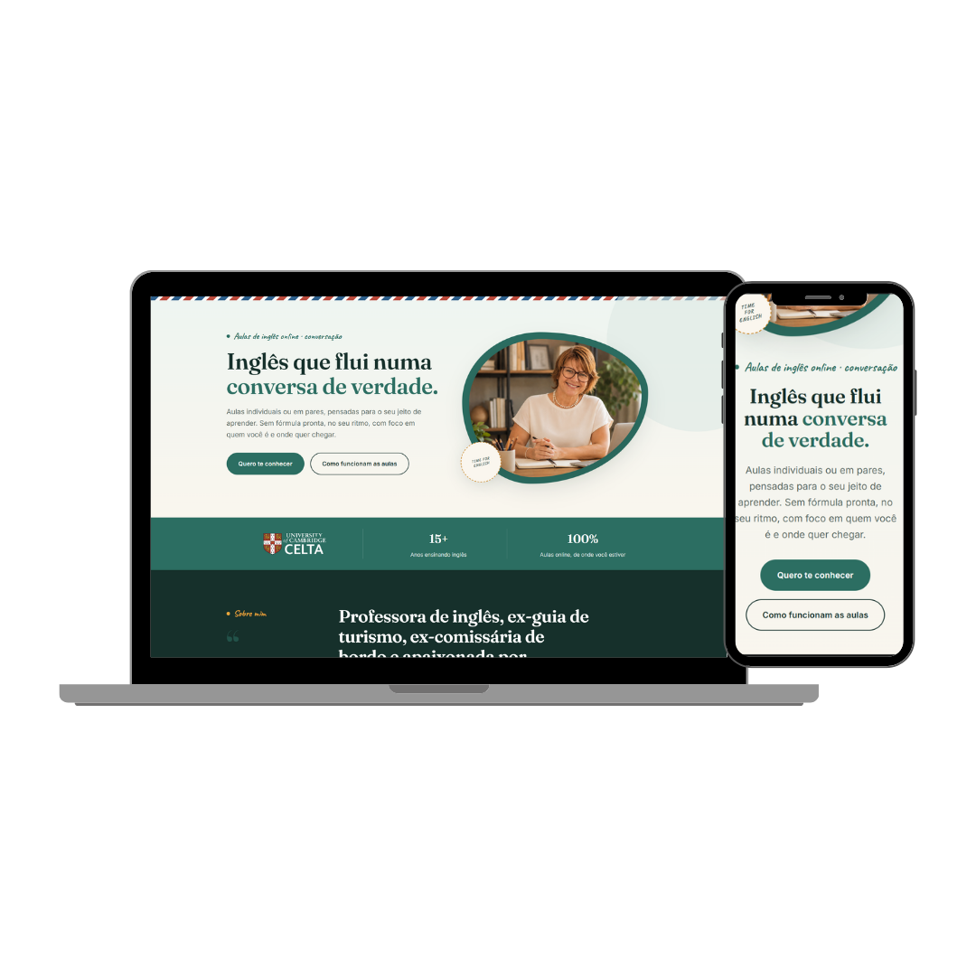 Site Time For English — Impulse Portfólio